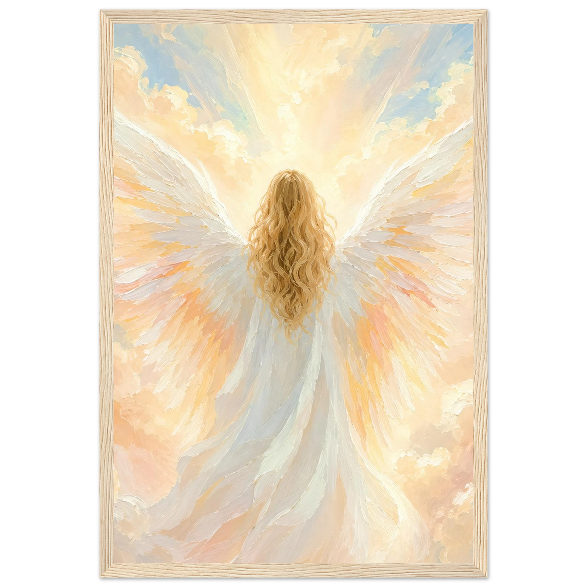 Ángel entre nubes – Cuadro Enmarcado